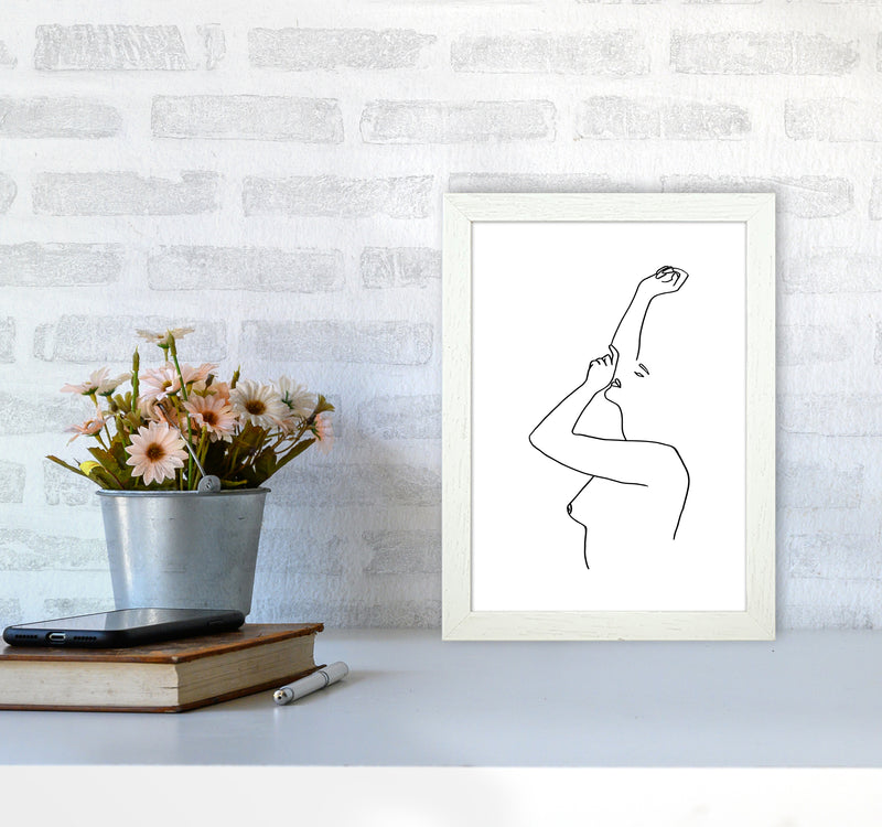 Female Reaching Up By Planeta444 A4 Oak Frame