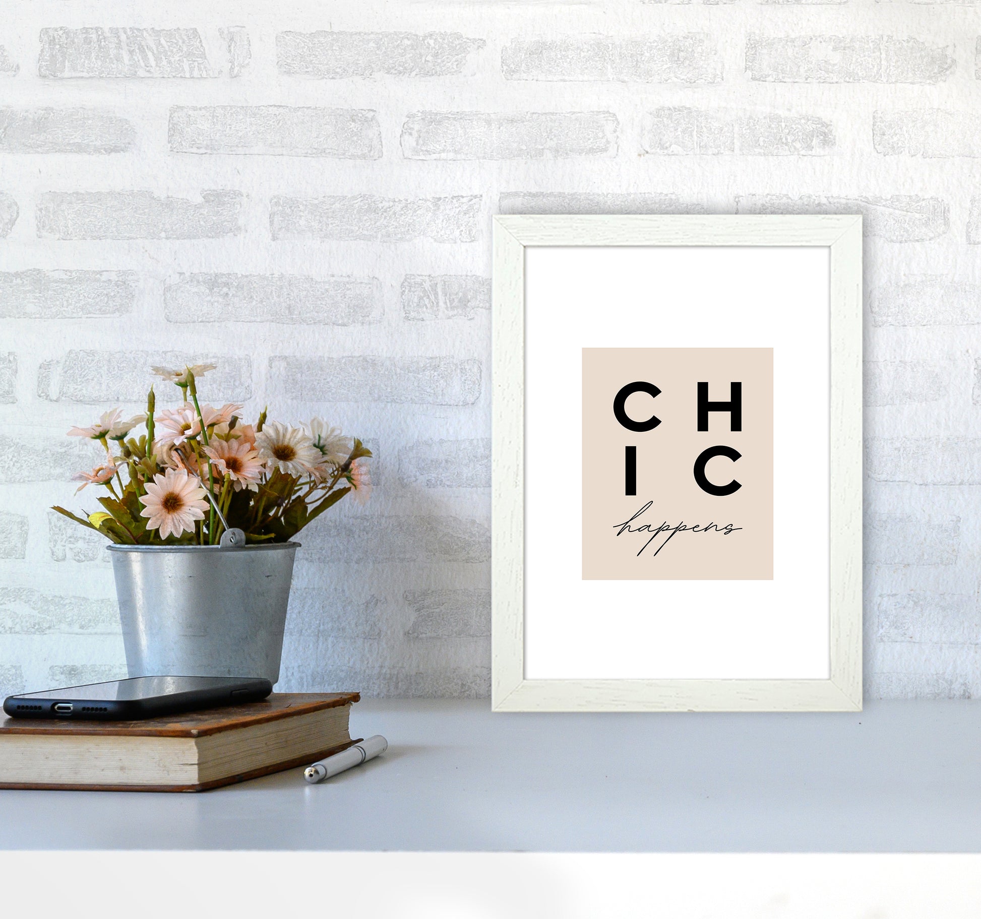 Chic Happens3 By Planeta444 A4 Oak Frame