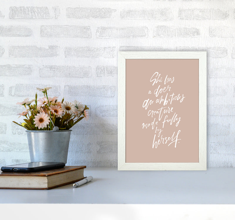 She Was A Doer By Planeta444 A4 Oak Frame