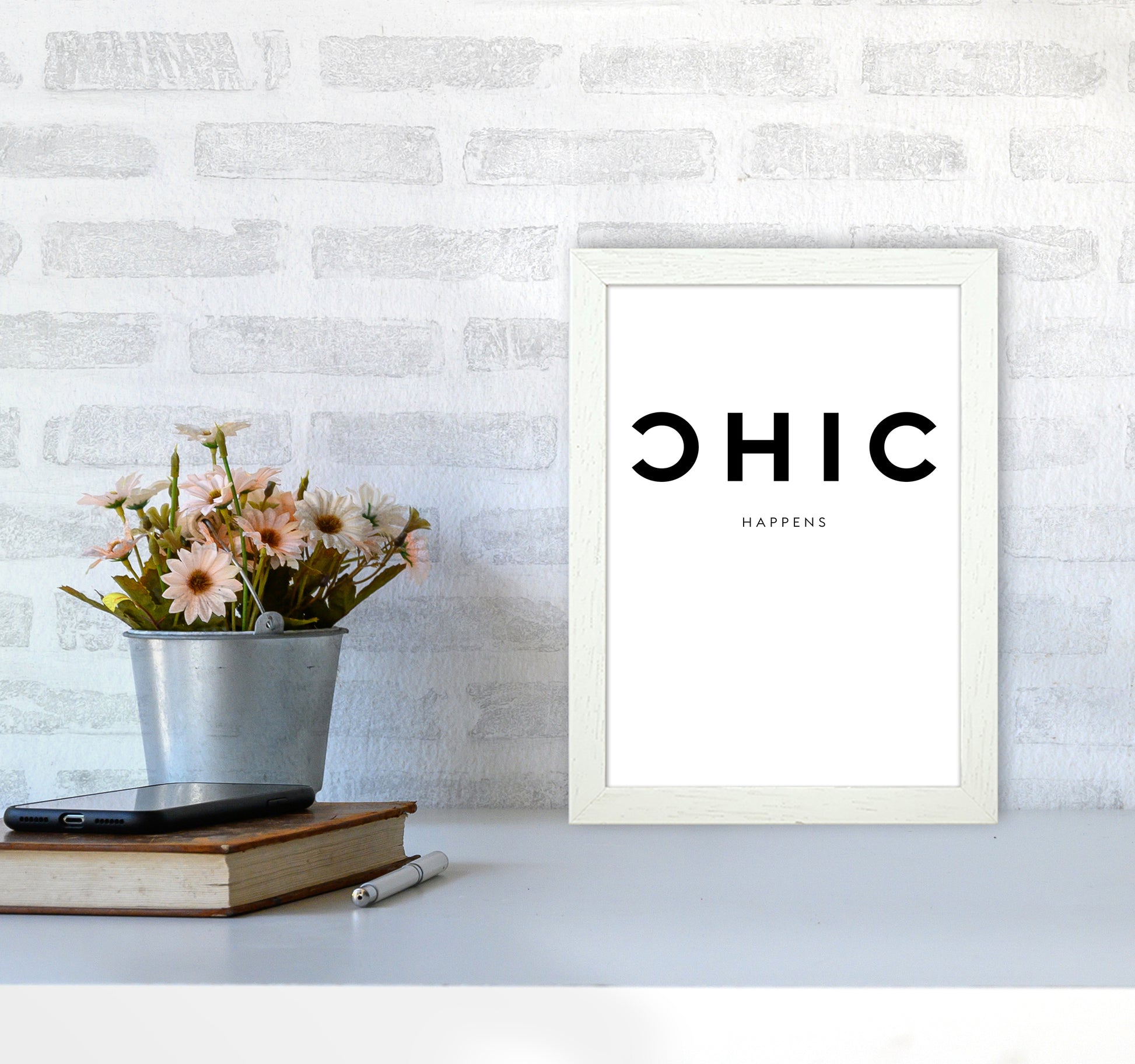 Chic Happens2 By Planeta444 A4 Oak Frame