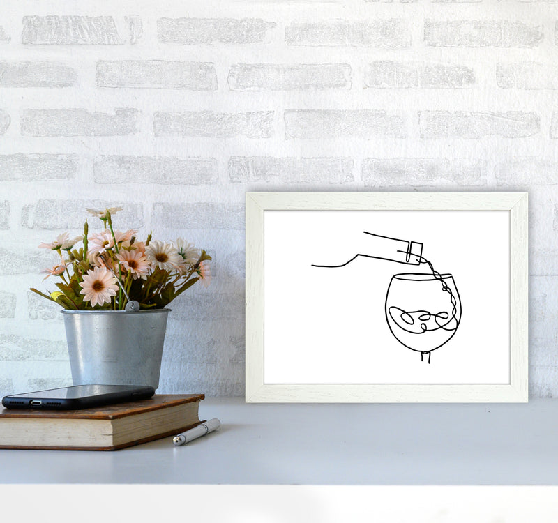 Pouring Wine By Planeta444 A4 Oak Frame