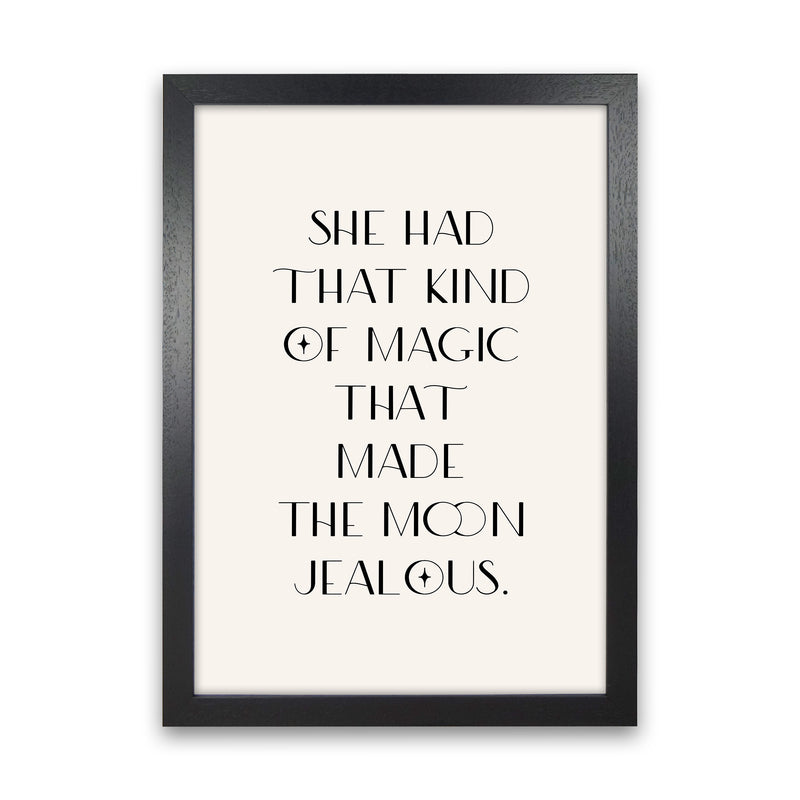 She Had That Kind Of Magic Black On Beige By Planeta444 Black Grain