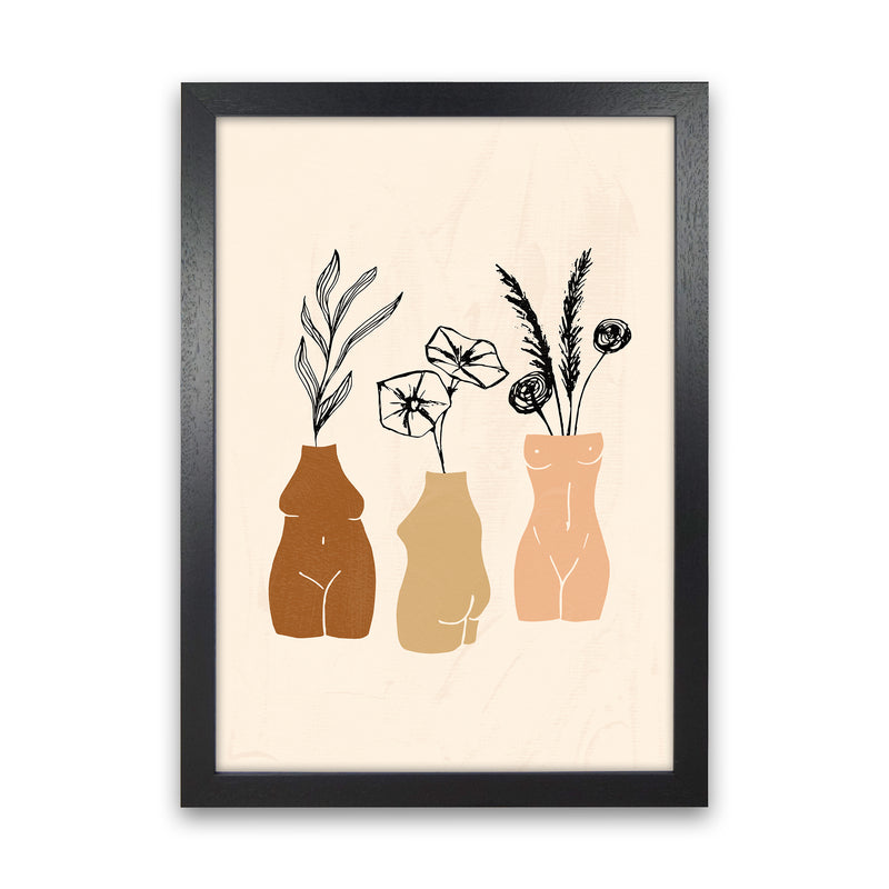 Vases Sculptures 3women1 By Planeta444 Black Grain