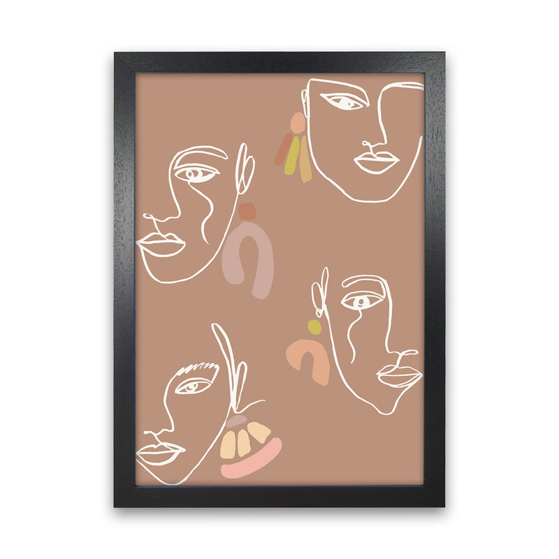 Boho Faces Mix Colors By Planeta444 Black Grain