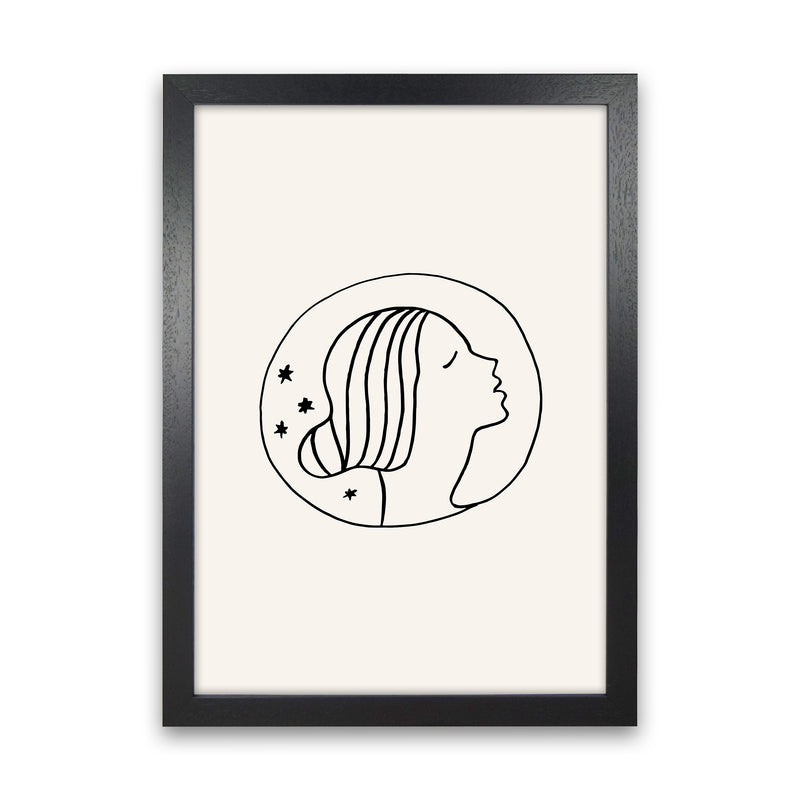 Delicate Face Circle By Planeta444 Black Grain
