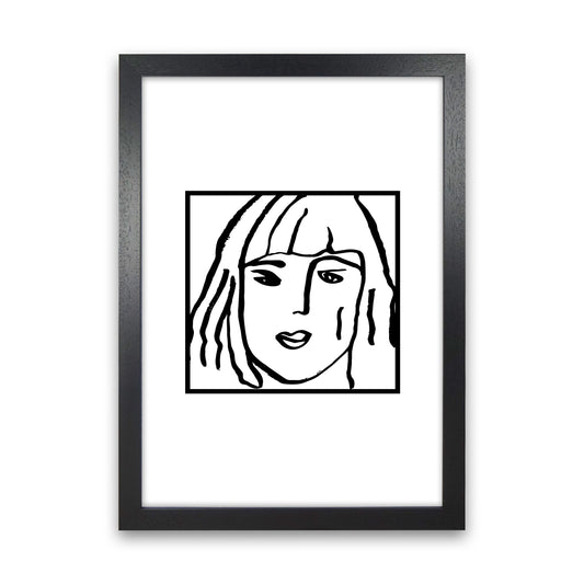 Female Face Square By Planeta444 Black Grain