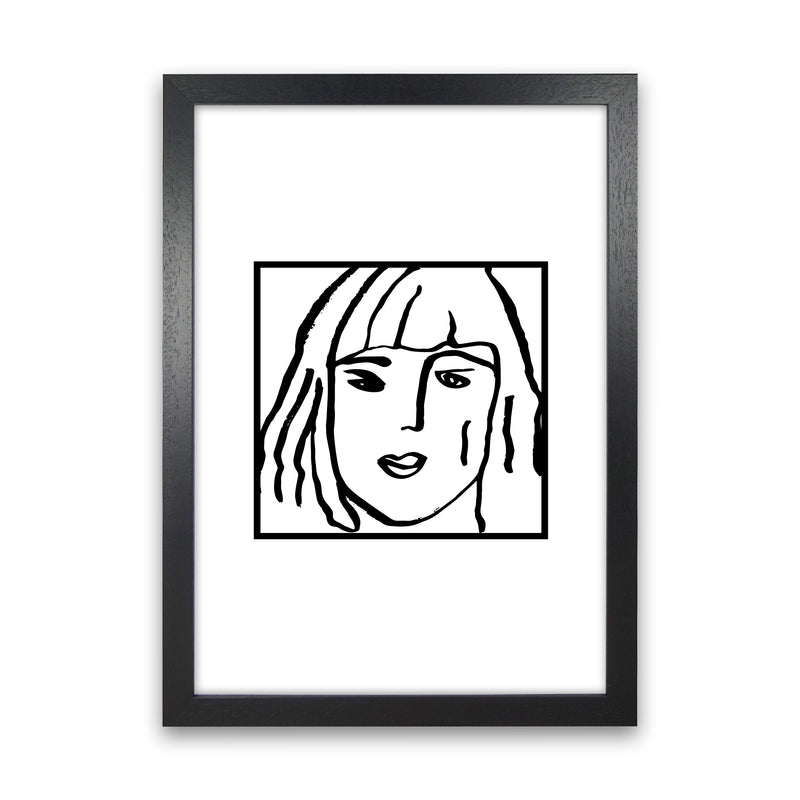 Female Face Square By Planeta444 Black Grain
