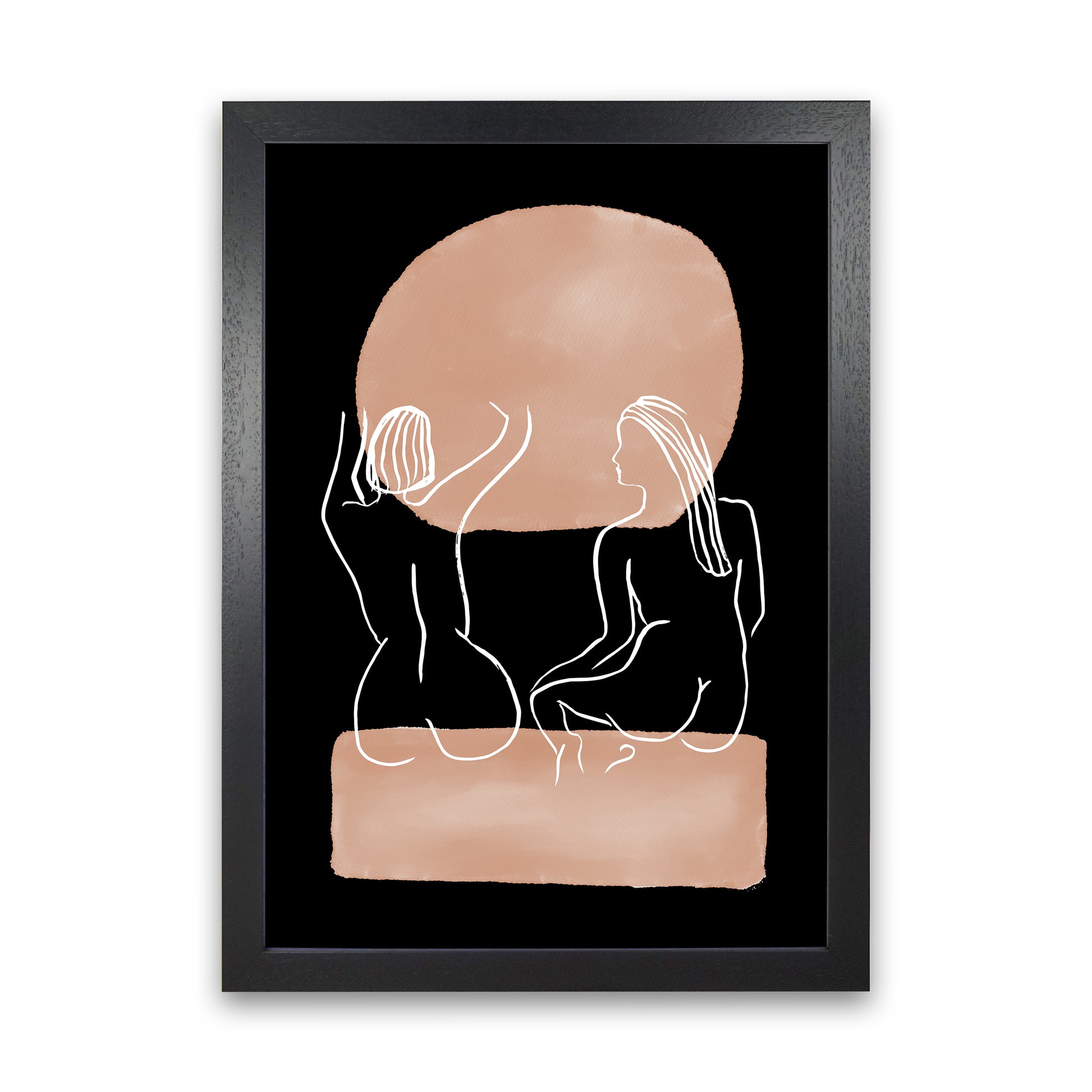 Line Nudes Back3 By Planeta444 Black Grain