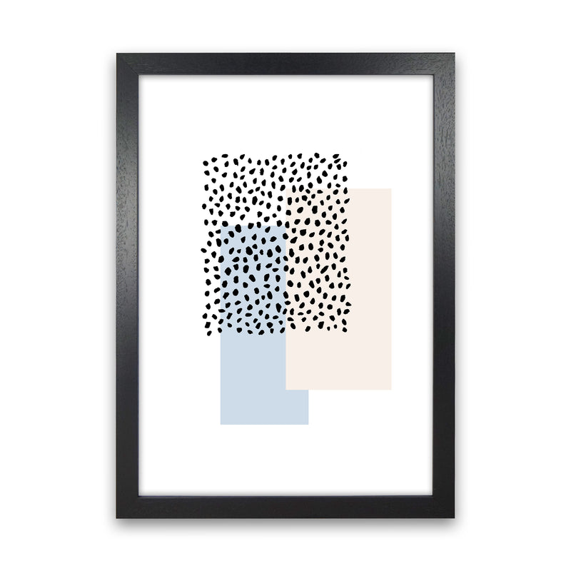 Dots Rectangles Light Blue Nude By Planeta444 Black Grain