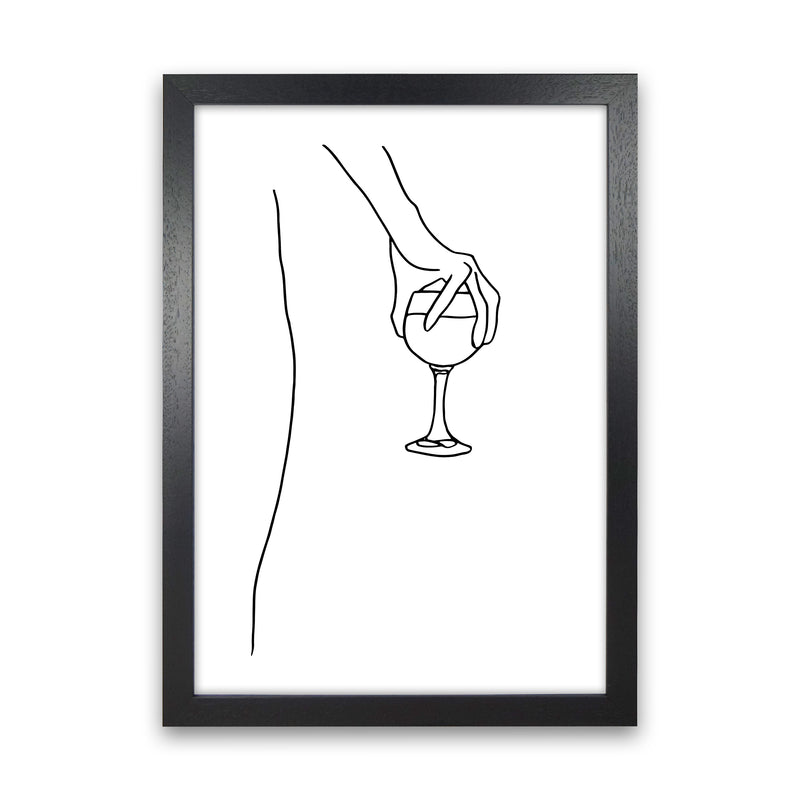 Hand Holding Wine Glass By Planeta444 Black Grain