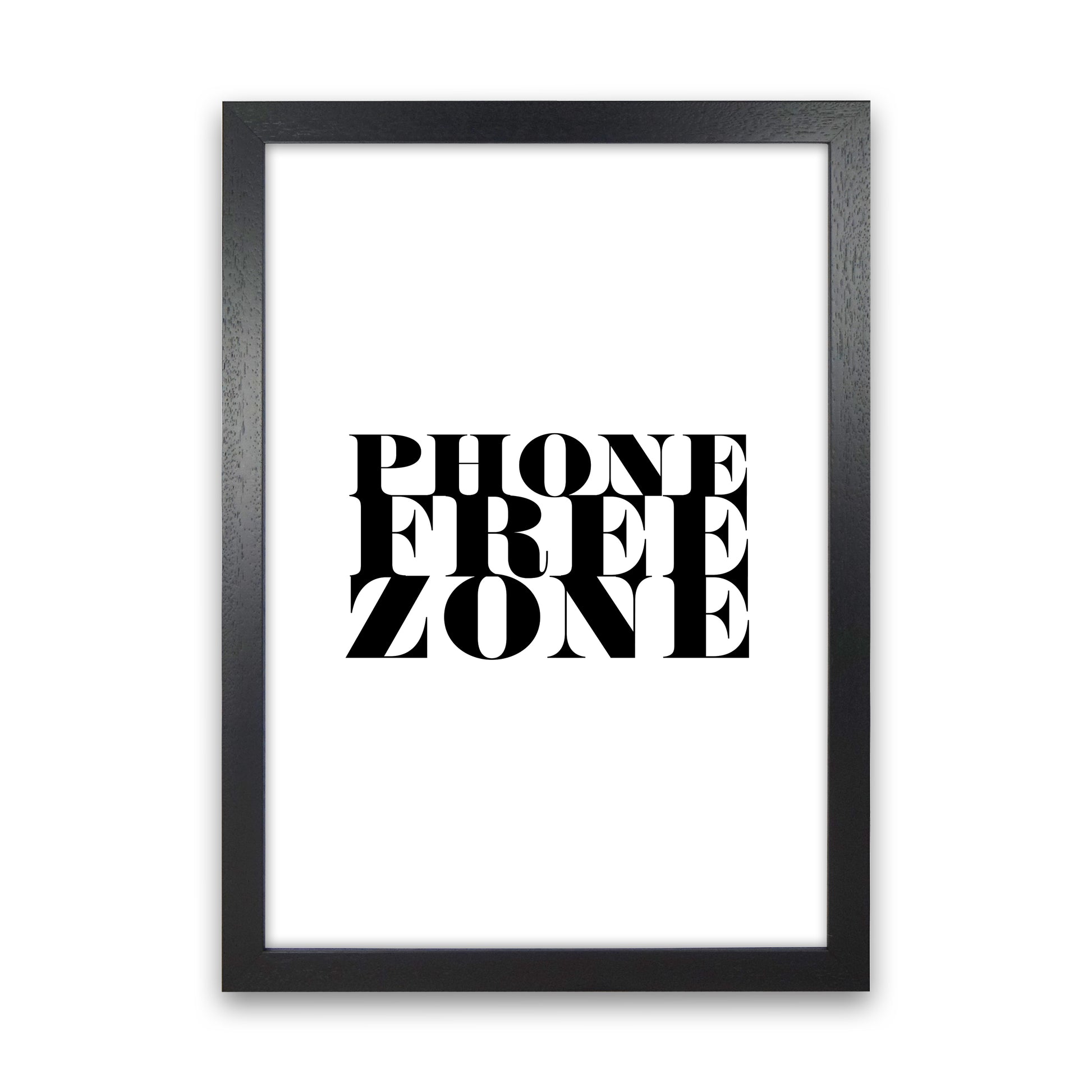 Phone Free Zone By Planeta444 Black Grain