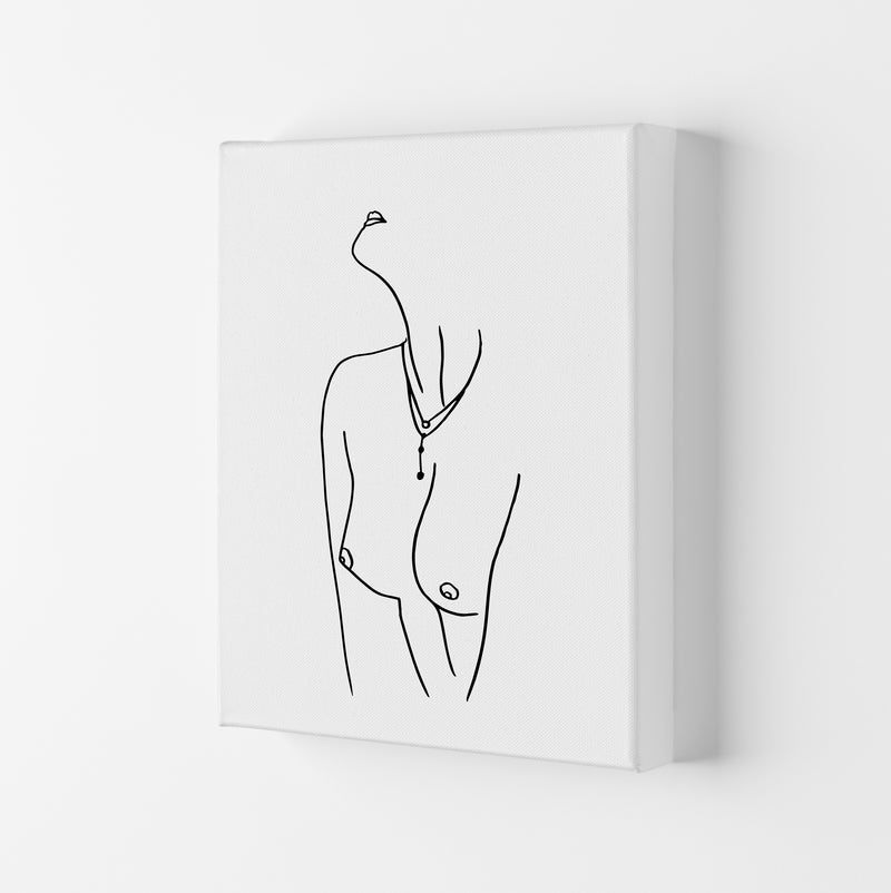 Female Necklace Lineart By Planeta444 Canvas