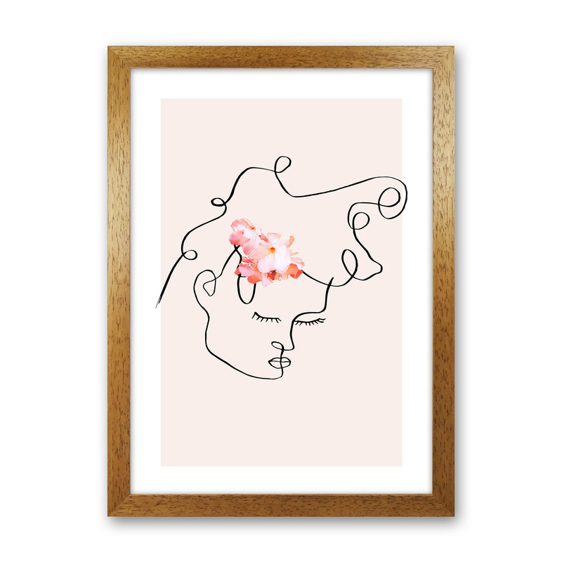 Semiprofile Messy Hair Blush Flower By Planeta444 Oak Grain