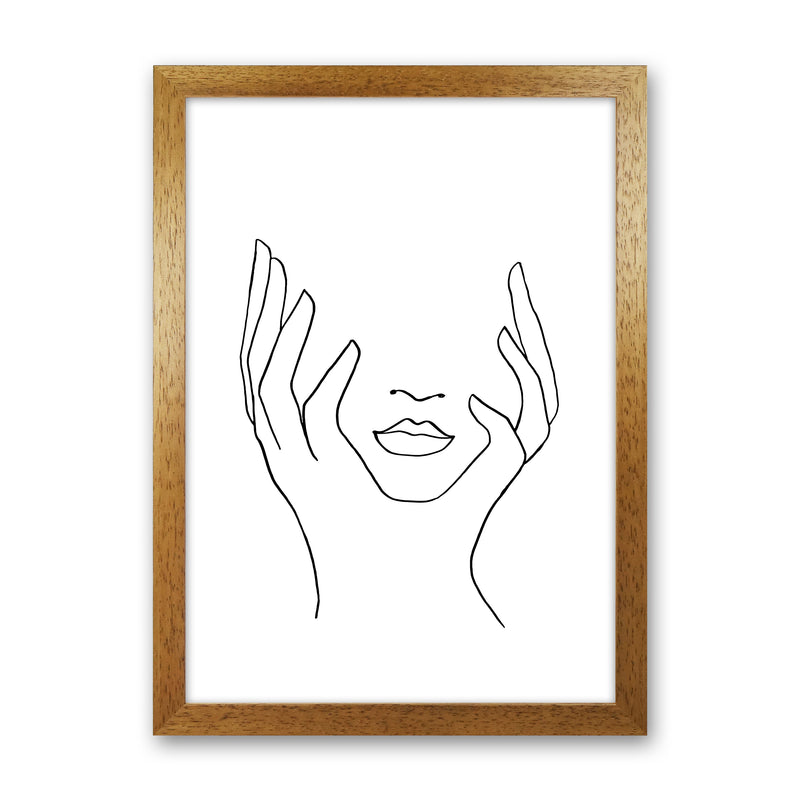 Line Art Holding Face By Planeta444 Oak Grain