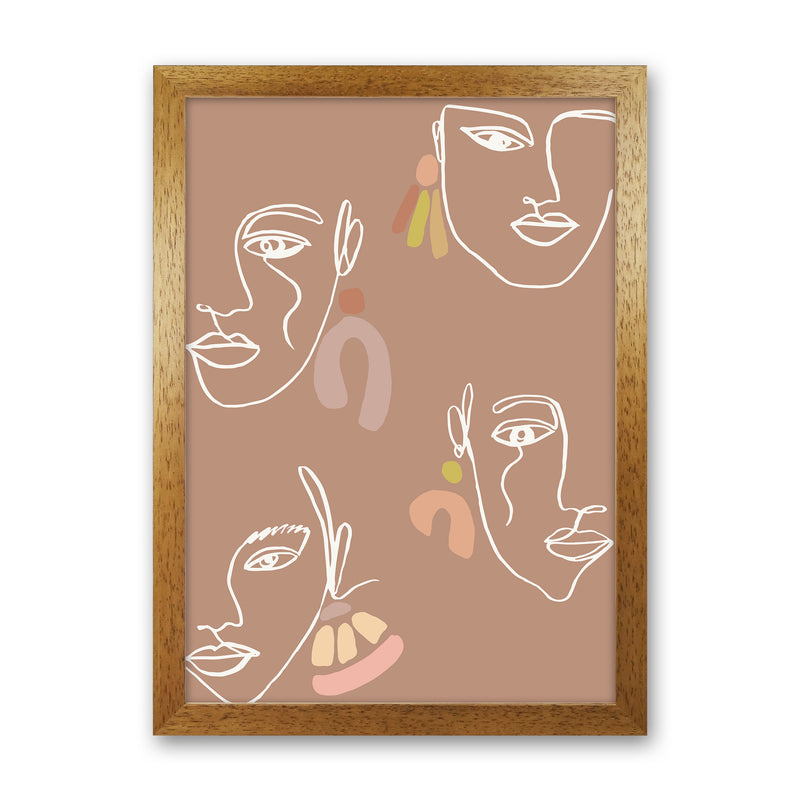 Boho Faces Mix Colors By Planeta444 Oak Grain