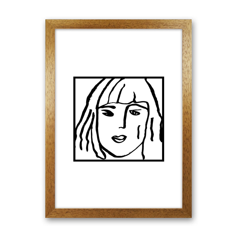 Female Face Square By Planeta444 Oak Grain
