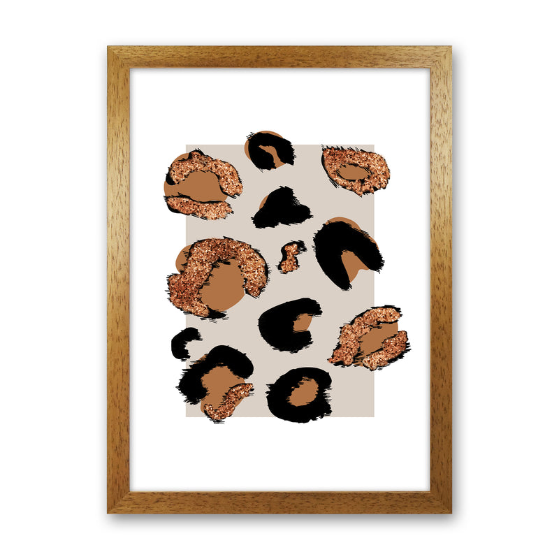 Big Leopard Neutral Rectangle Bronze Glitter By Planeta444 Oak Grain