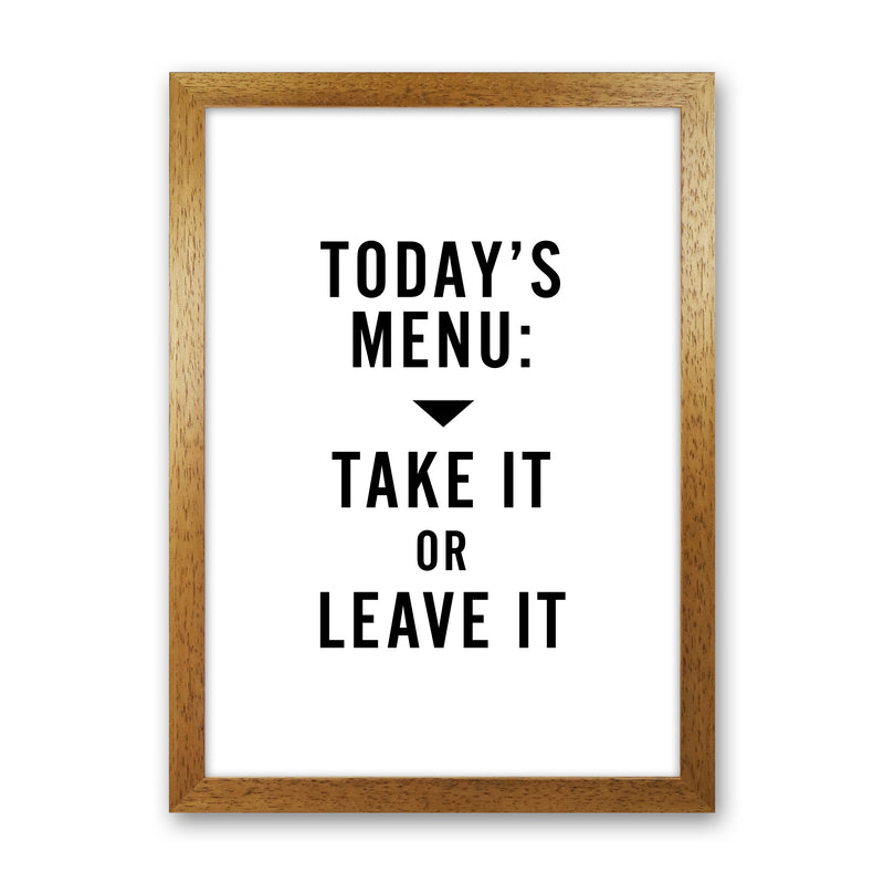Todays Menu Minimal Quote Art Print By Planeta444 Oak Grain
