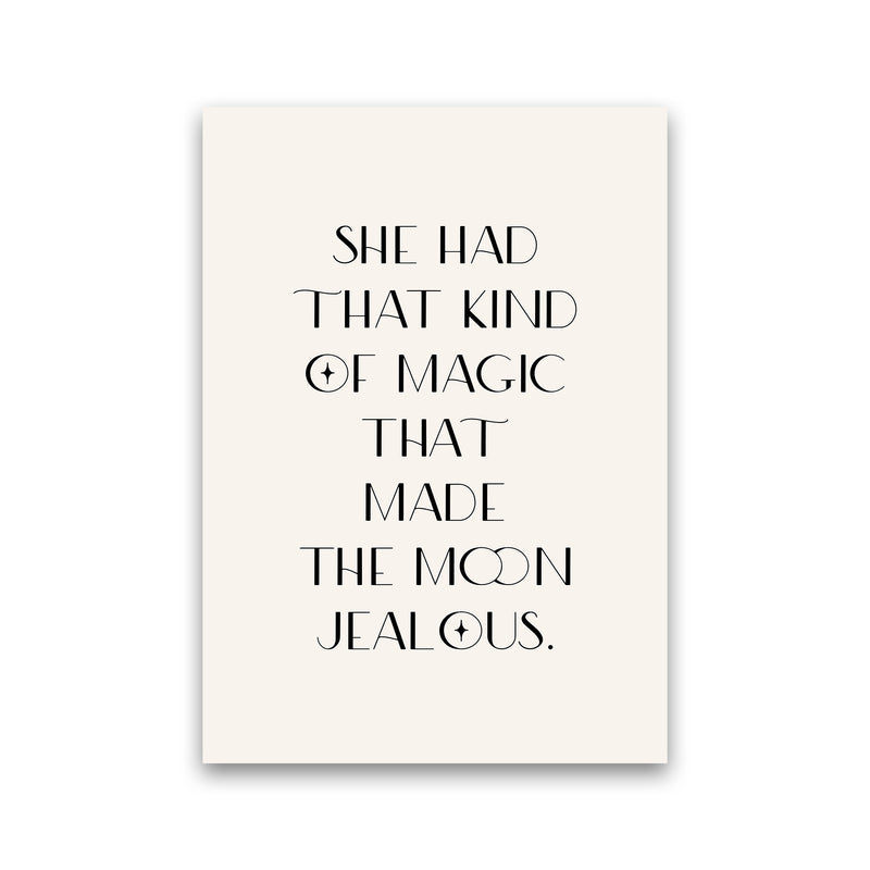 She Had That Kind Of Magic Black On Beige By Planeta444 Print Only