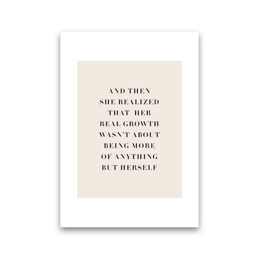 And Then She Realized Type By Planeta444 Print Only