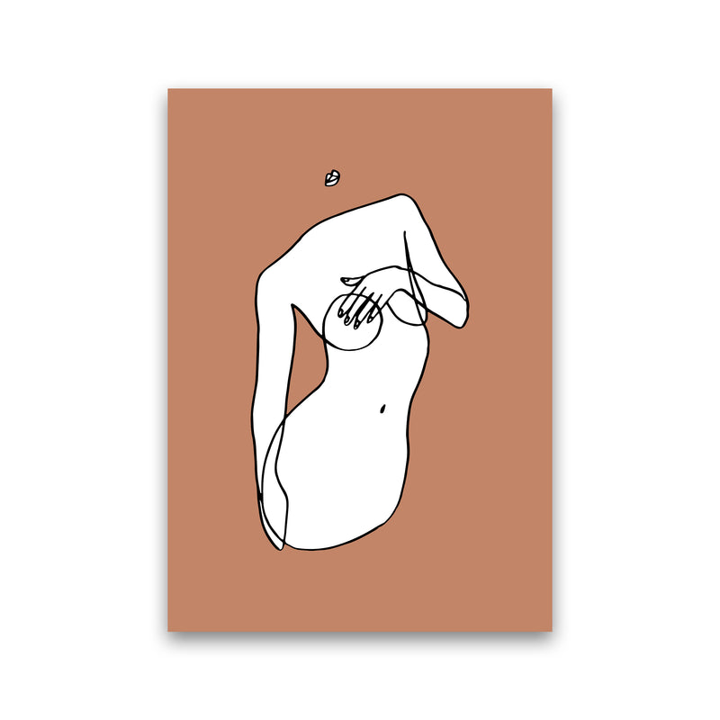 Covering Breasts With One Hand Terracotta By Planeta444 Print Only