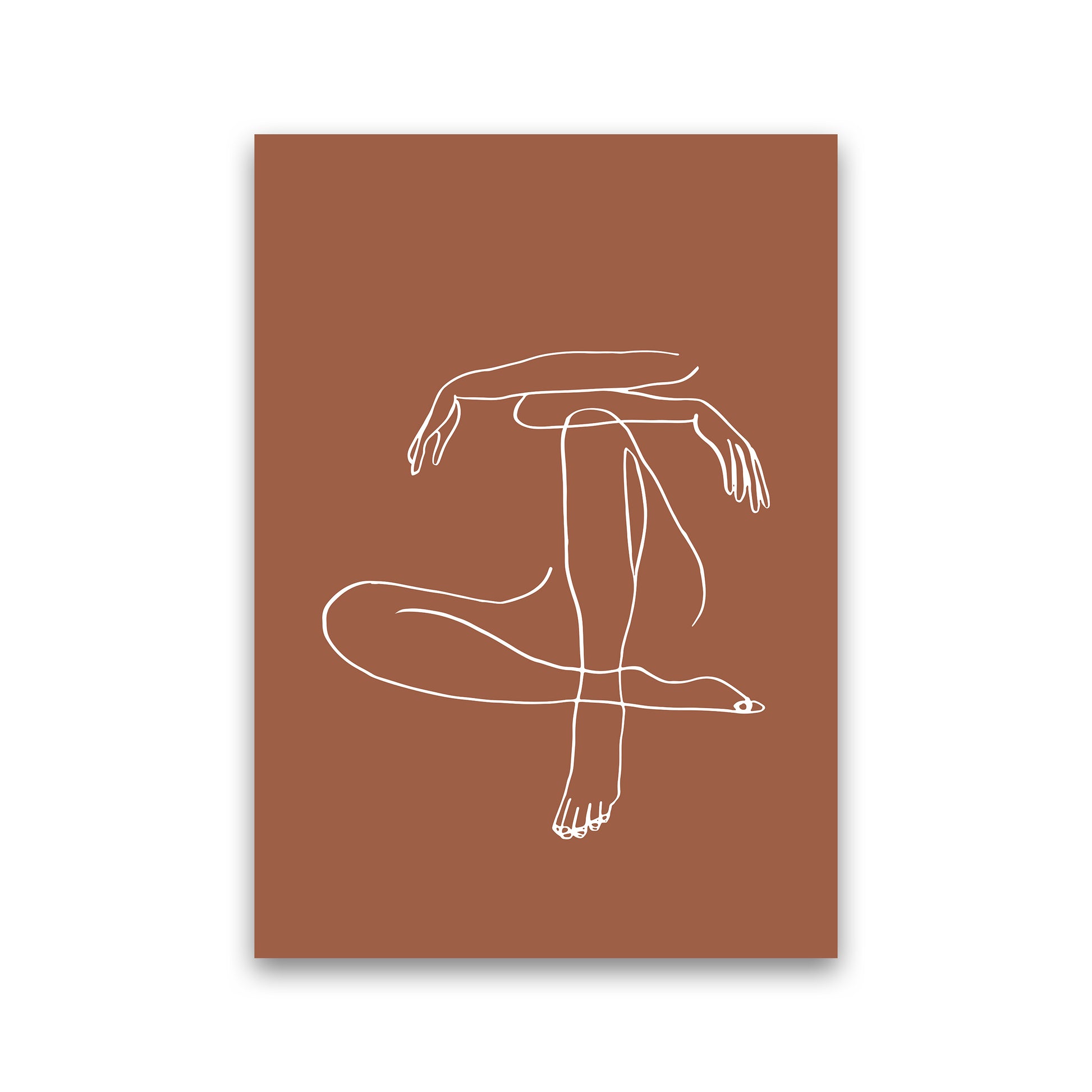 Sitting Legs Arms Crossed Terracotta By Planeta444 Print Only