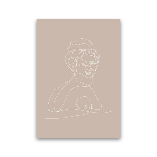 Line Bust Female Statue By Planeta444 Print Only