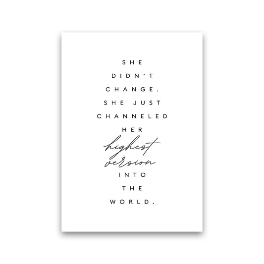 She Didnt Change Type By Planeta444 Print Only