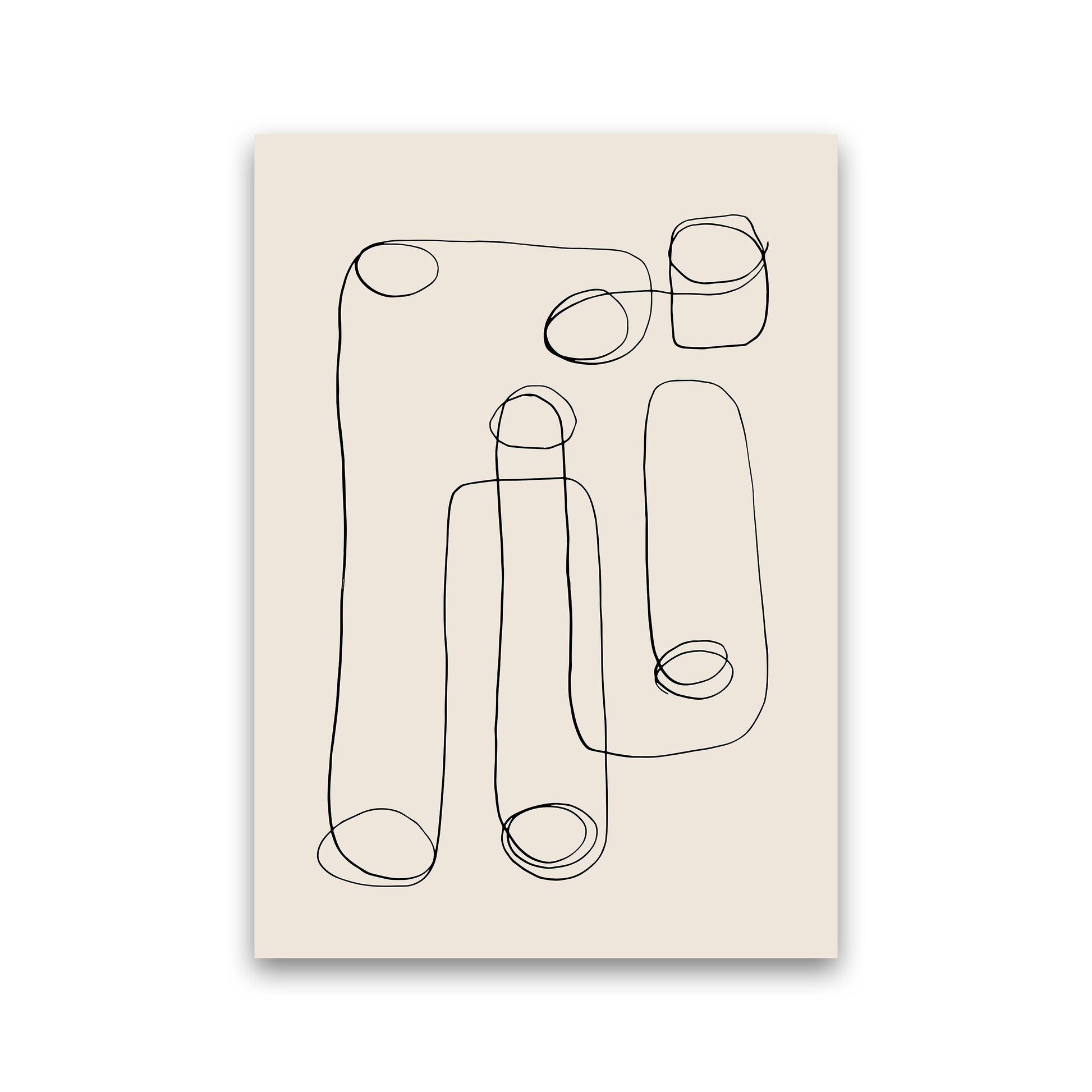 Abstract Line Doodles By Planeta444 Print Only