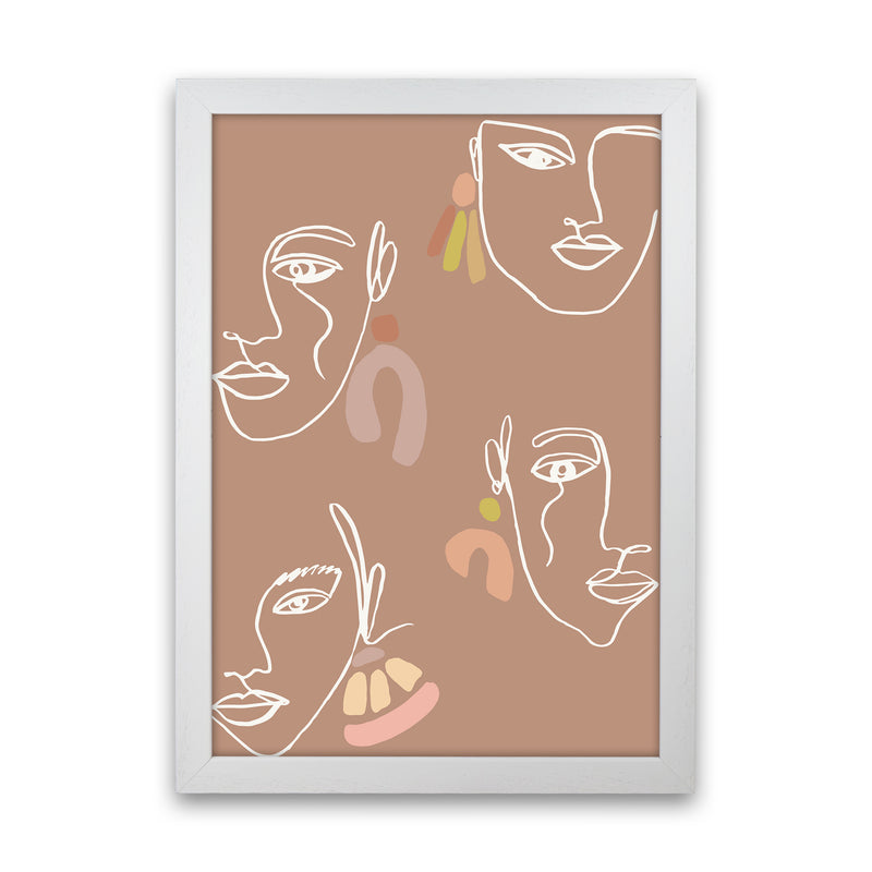Boho Faces Mix Colors By Planeta444 White Grain