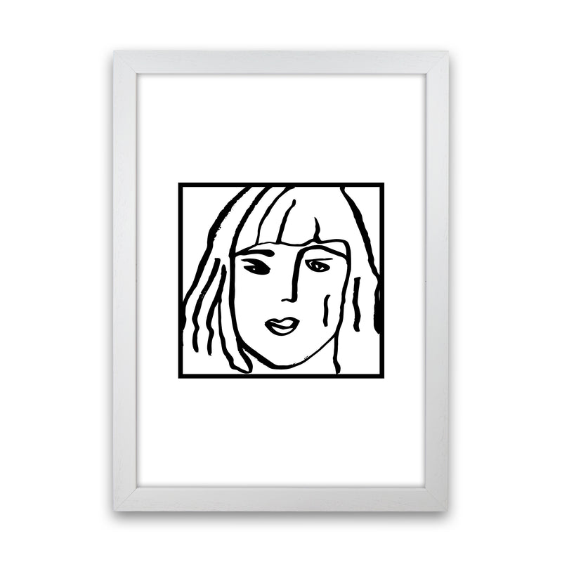 Female Face Square By Planeta444 White Grain