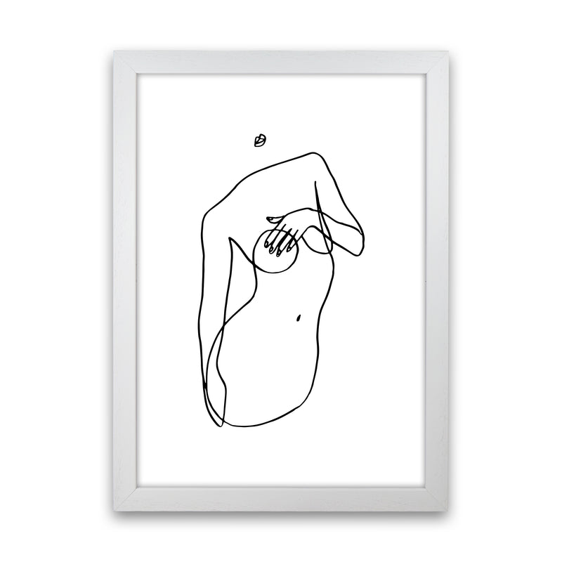 Covering Breasts With One Hand By Planeta444 White Grain