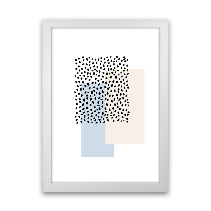 Dots Rectangles Light Blue Nude By Planeta444 White Grain