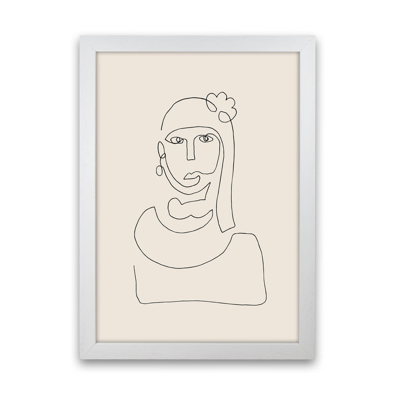 Picasso Line Bust By Planeta444 White Grain