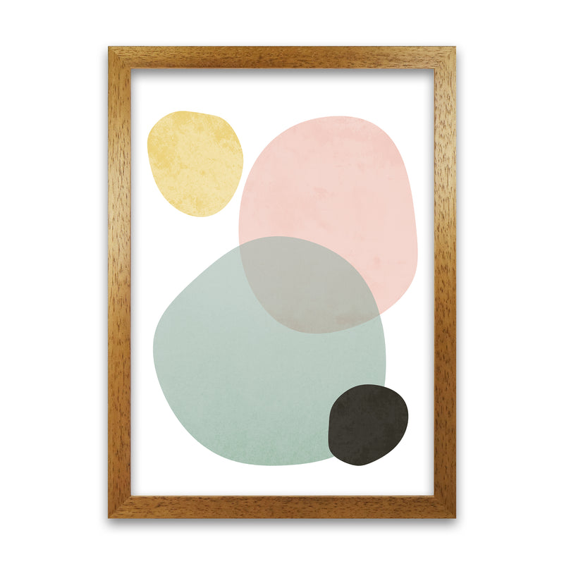 Abstract Pastel Original   A1 Honey Oak Frame
