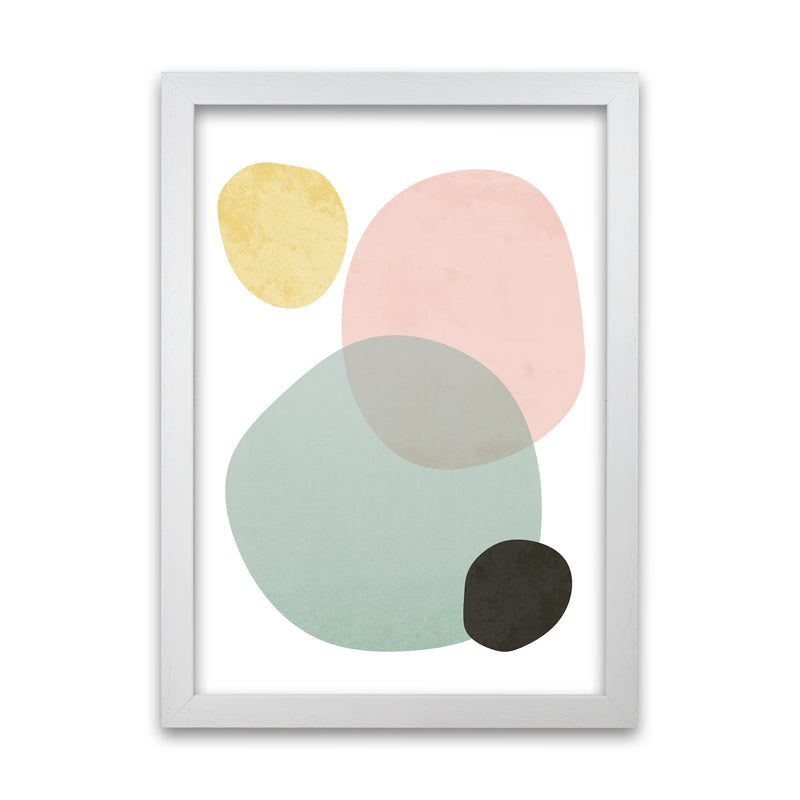 Abstract Pastel Original   A1 White Grain Frame