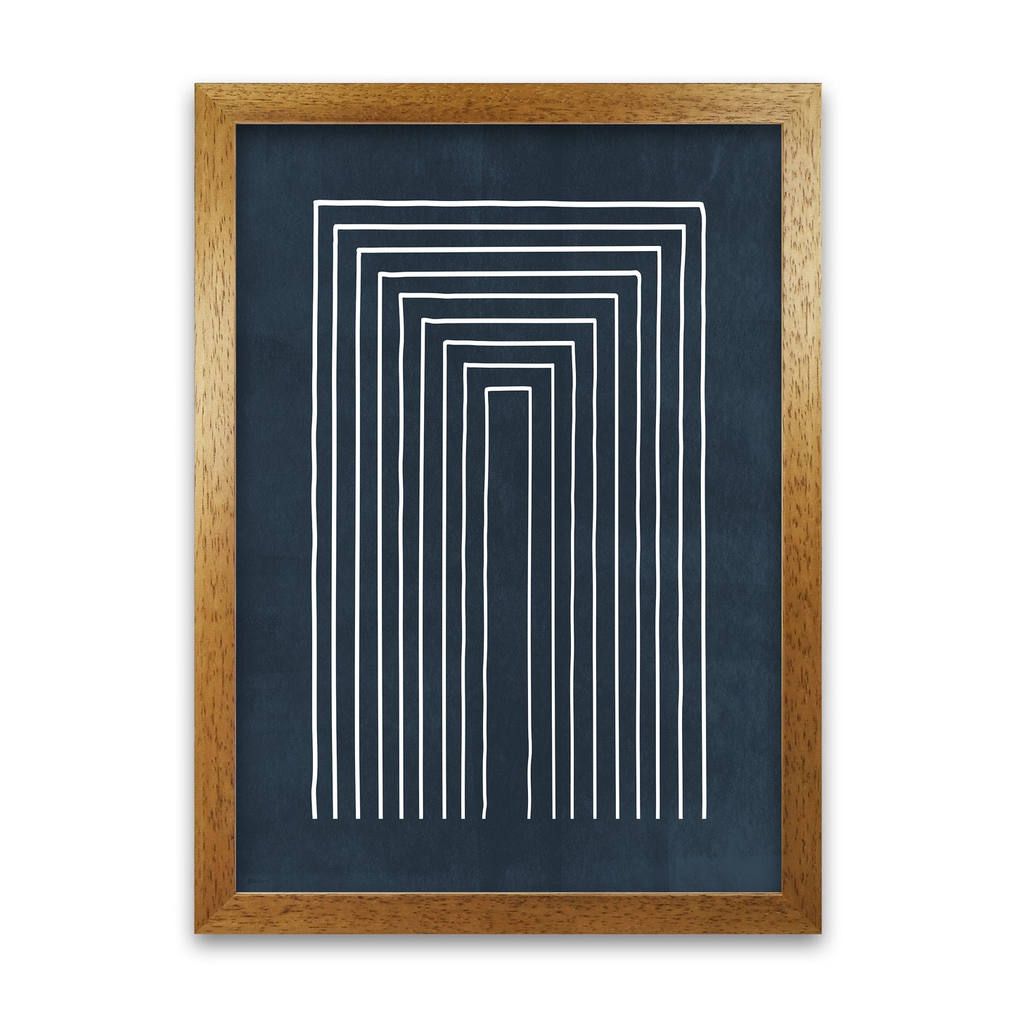Lino Style Blue Geometric Lines