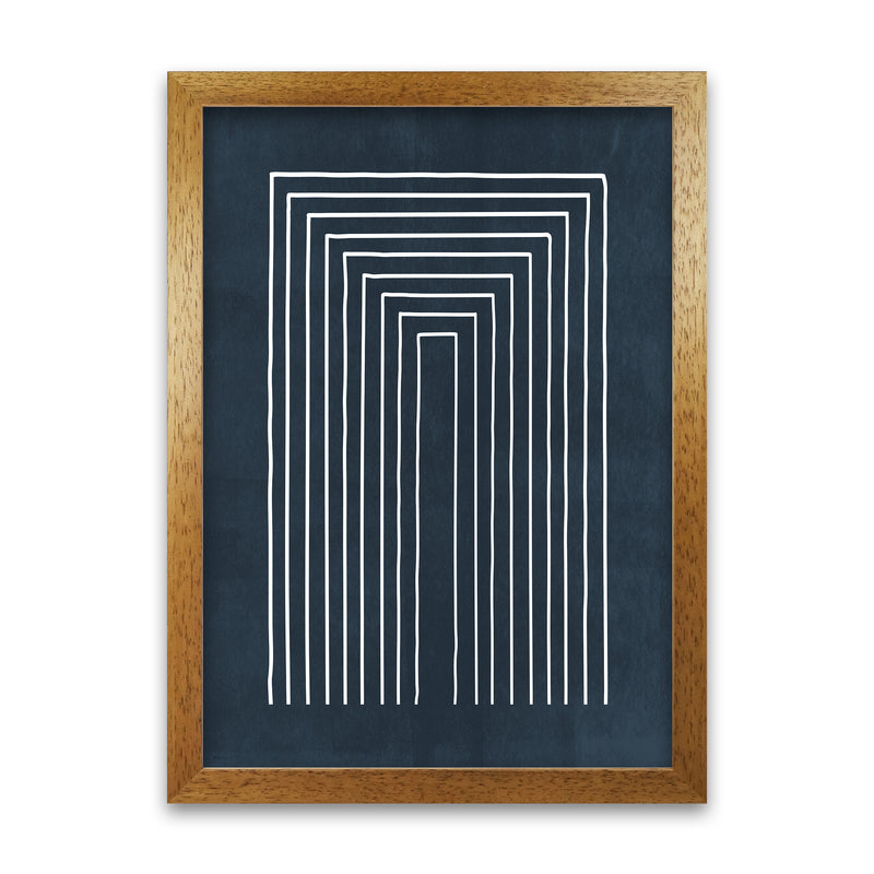 Lino Style Blue Geometric Lines
