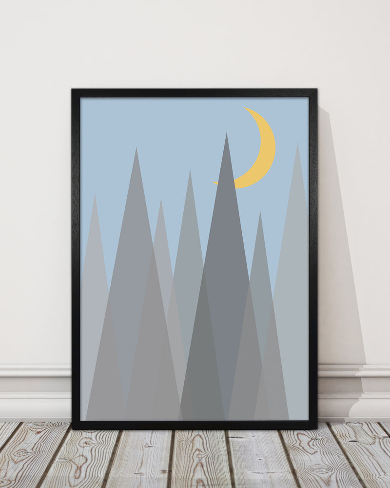Day and Night Nursery Mid Century Modern Art Prints Night B