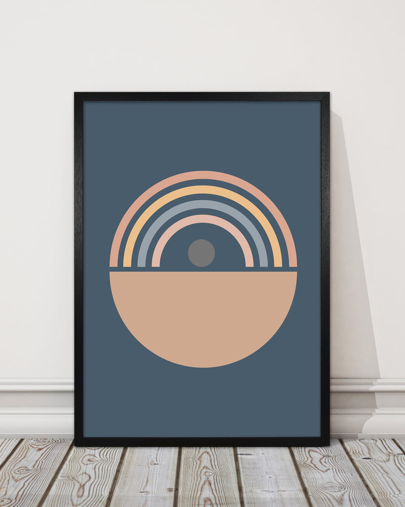 Mid Century Blue Wall Art Print B
