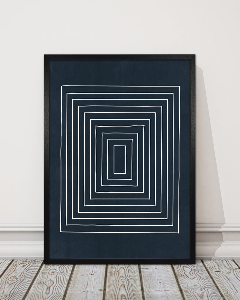 Mid Century Modern Blue Print B