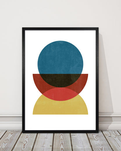 Rainbow Mid Century Print A