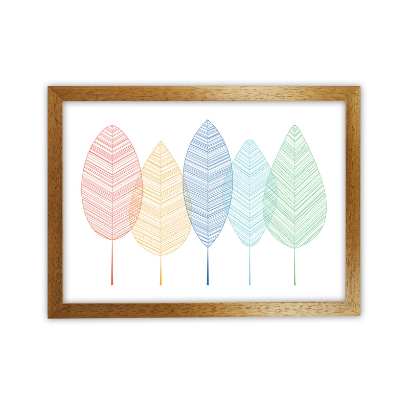 Scandinavian Colorful Leaves in Landscape
