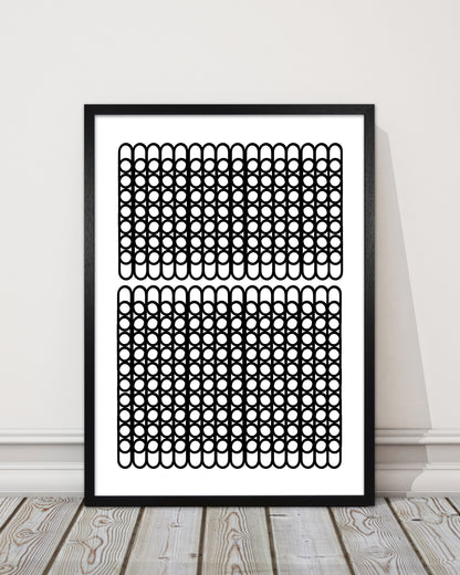 Abstract Black and White Naïve Design Original