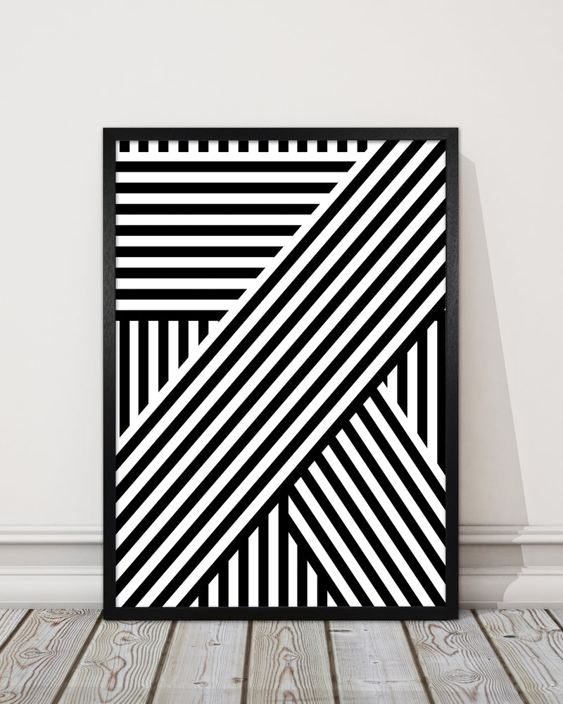 Black and White Large Stripes