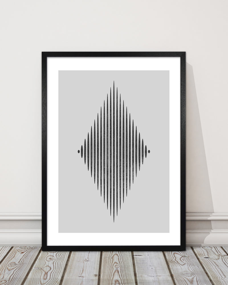 Black and White Lines Diamond