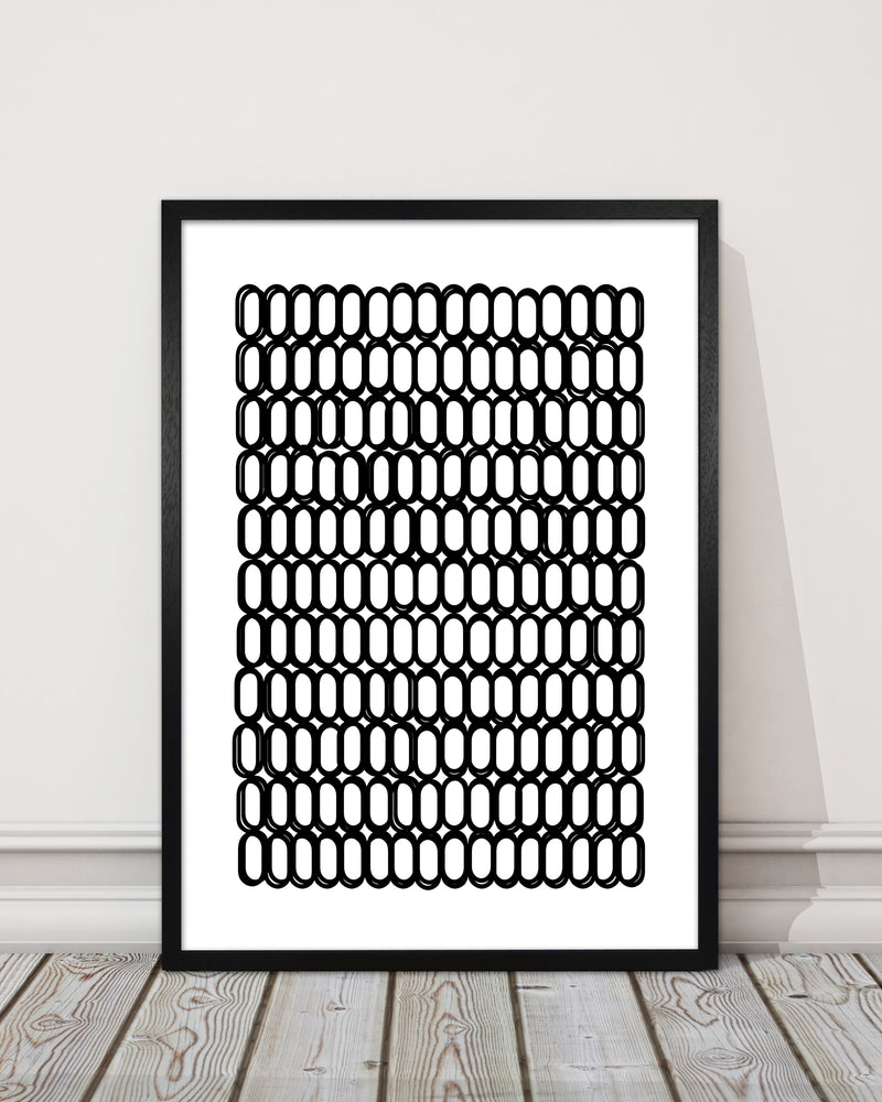 Black and White Oval Multi