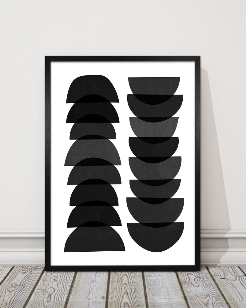 Mid Century Black Half Moons