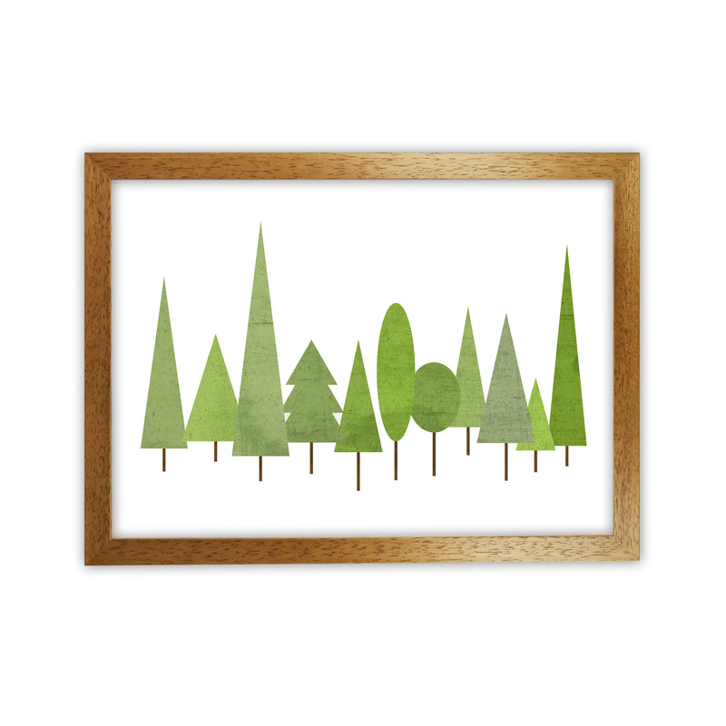 Scandinavian Trees Landscape Original  A1 Honey Oak Frame
