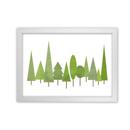 Scandinavian Trees Landscape Original  A1 White Grain Frame